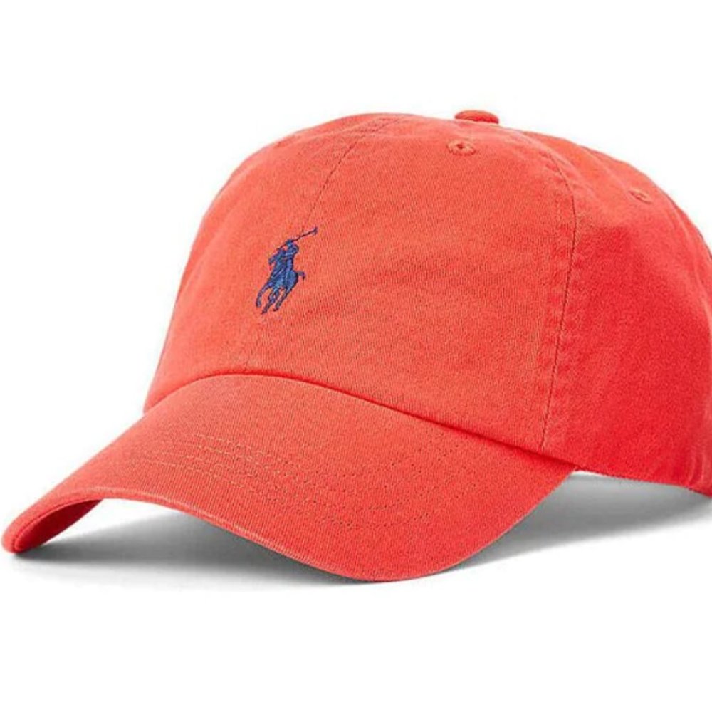 POLO Ralph Lauren Cotton Chino Ball Cap Hat Red OSFM - New With Tags - Picture 1 of 2